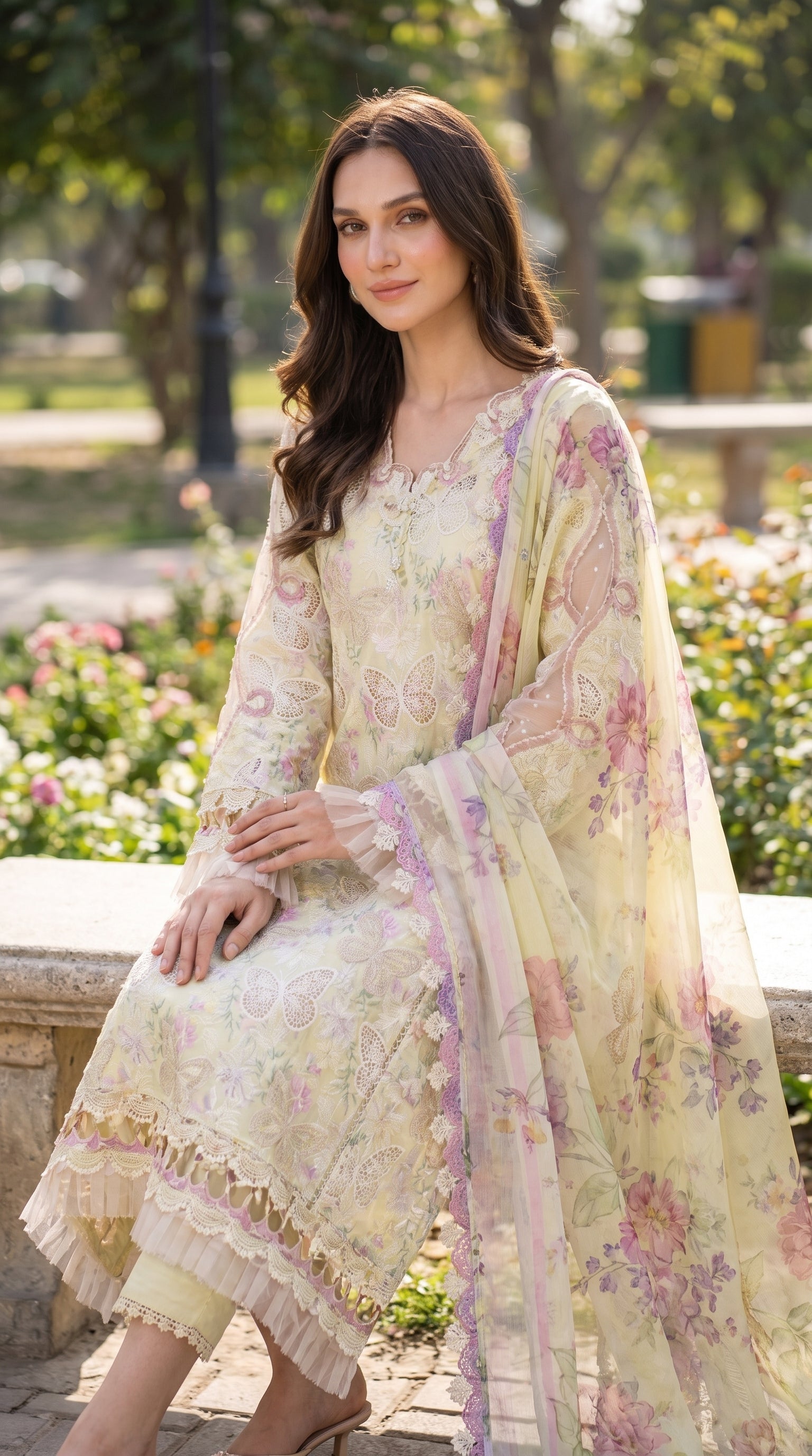 Maria B Digital Print Airjet Lawn 3 Piece Suit | Premium Unstitched Collection