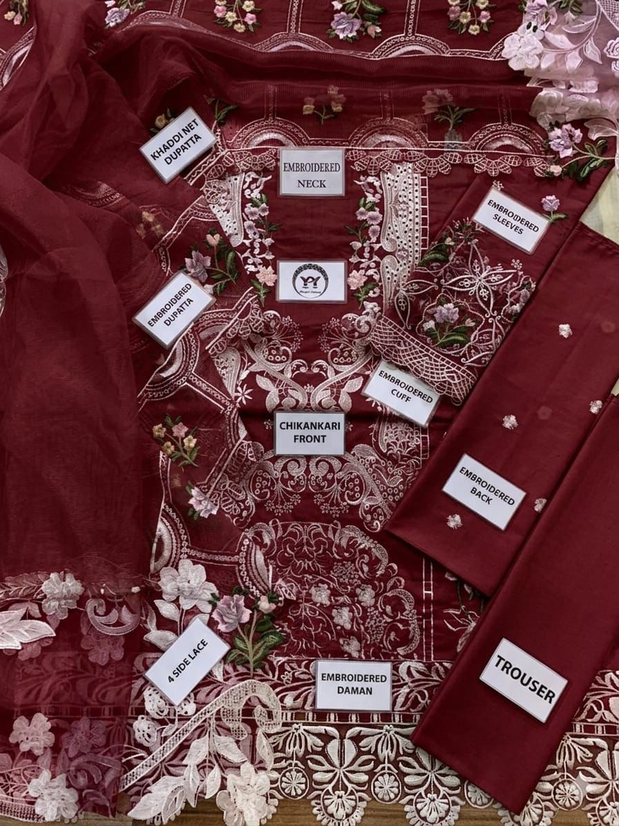 ELAF Premium Chikankari Lawn Collection – 3 Piece Unstitched Suit