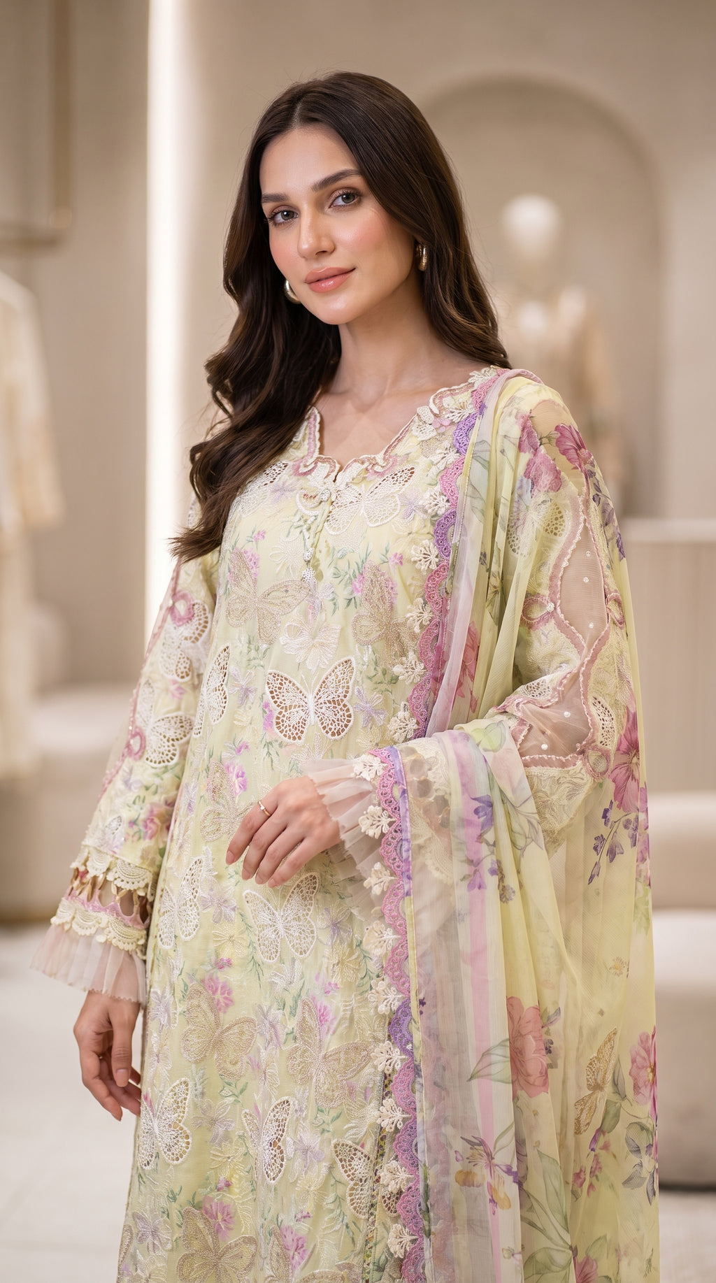 Maria B Digital Print Airjet Lawn 3 Piece Suit | Premium Unstitched Collection