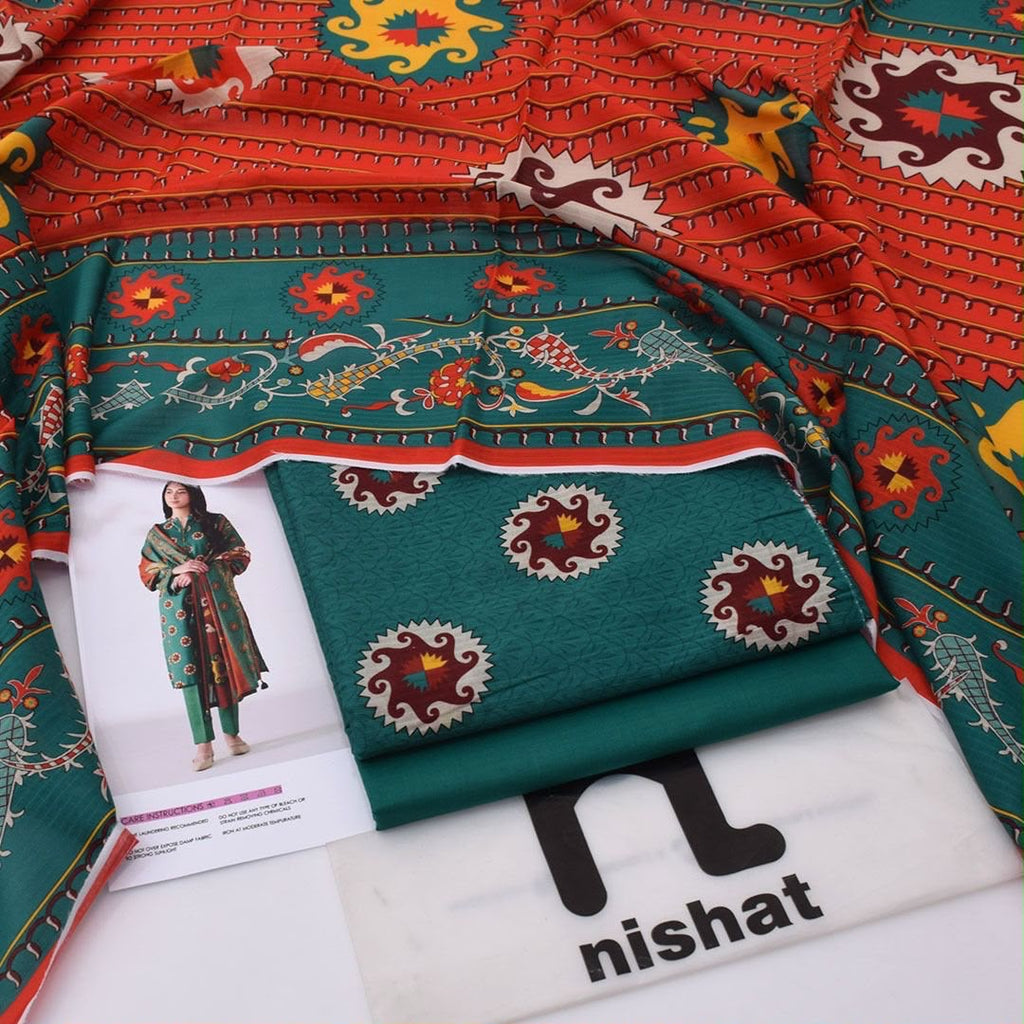 NISHAT Printed Lawn Tana Dora 3-Piece Suit