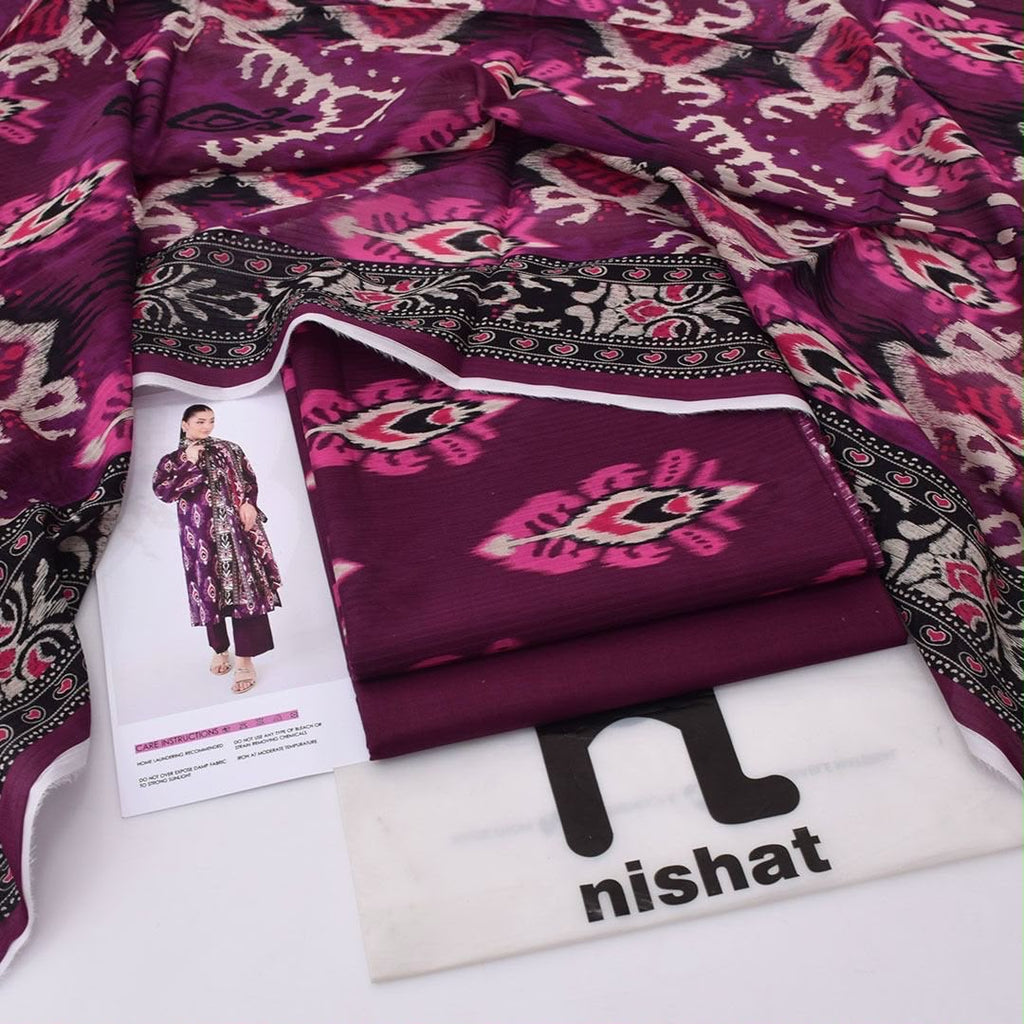 NISHAT Printed Lawn Tana Dora 3-Piece Suit