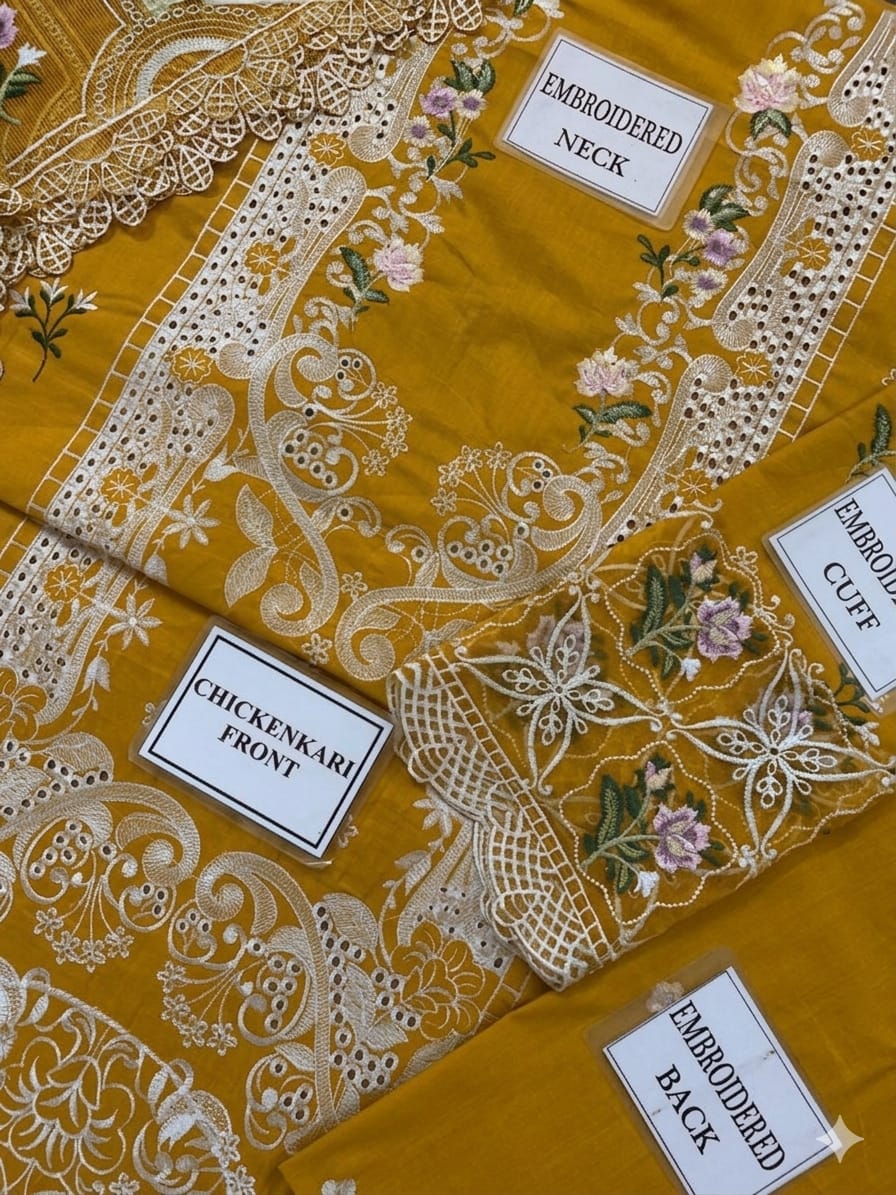 Premium Chikankari Lawn Collection – 3 Piece Unstitched Suit