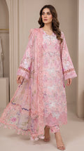 Women's Airjet Lawn Digital Printed 3 Piece Dress with Chiffon Dupatta