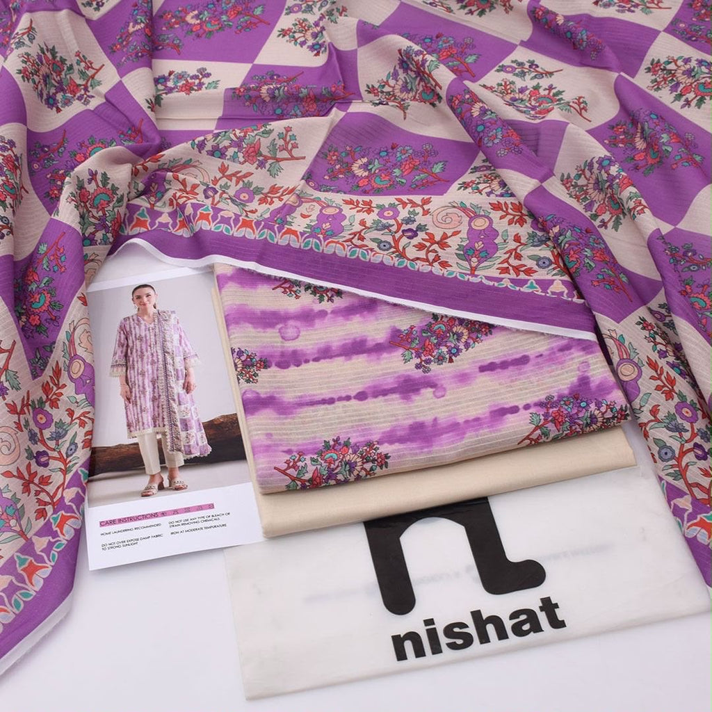 NISHAT Printed Lawn Tana Dora 3-Piece Suit