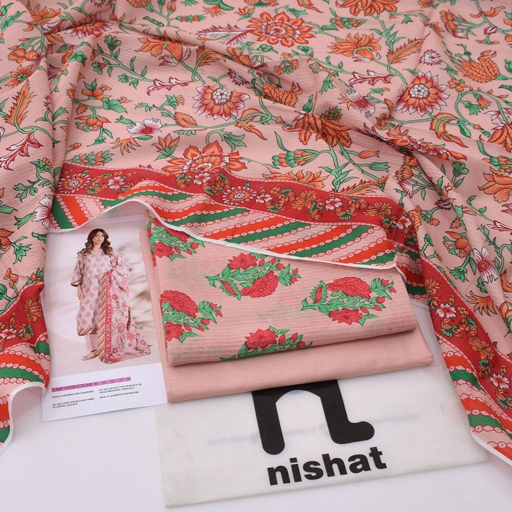 NISHAT Printed Lawn Tana Dora 3-Piece Suit