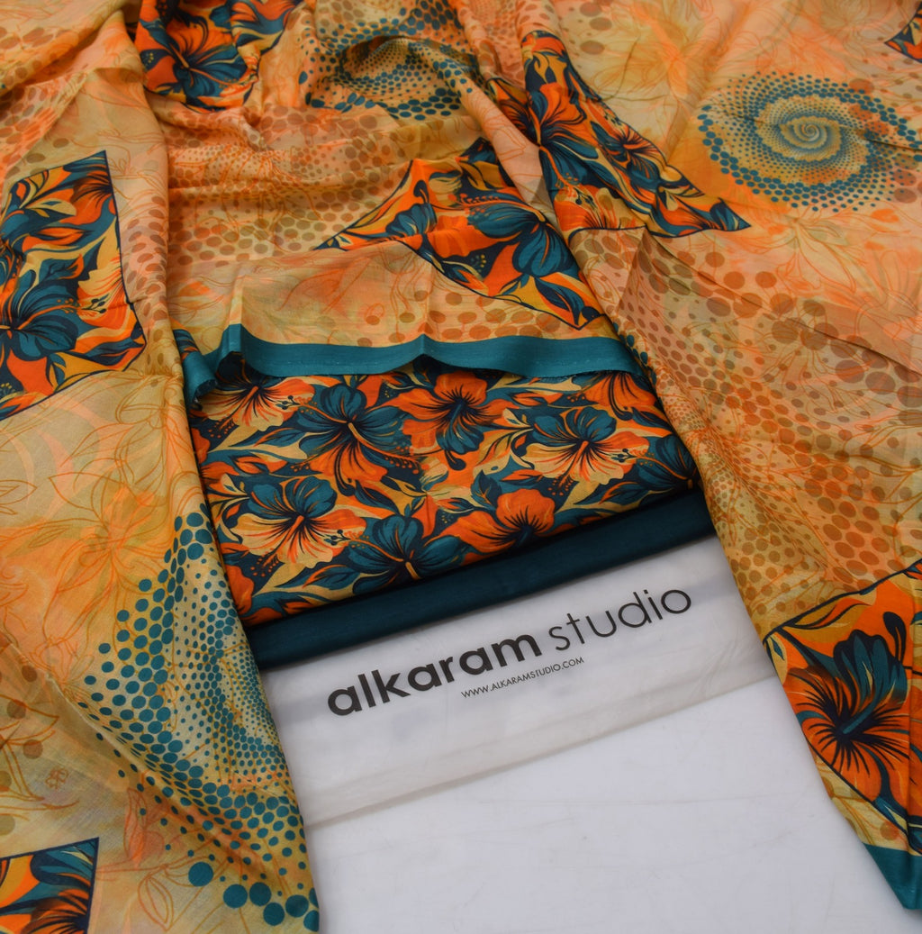 Alkaram Summer 2026 Digital Printed Lawn 3 Piece Suit