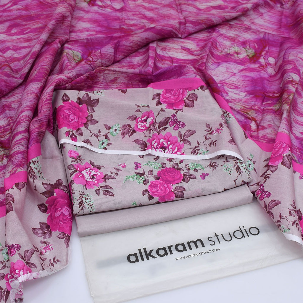 Alkaram Summer 2026 Digital Printed Lawn 3 Piece Suit