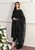 Sequence Embroidered Dress with, Organza Dupatta & Satin Silk Trouser
