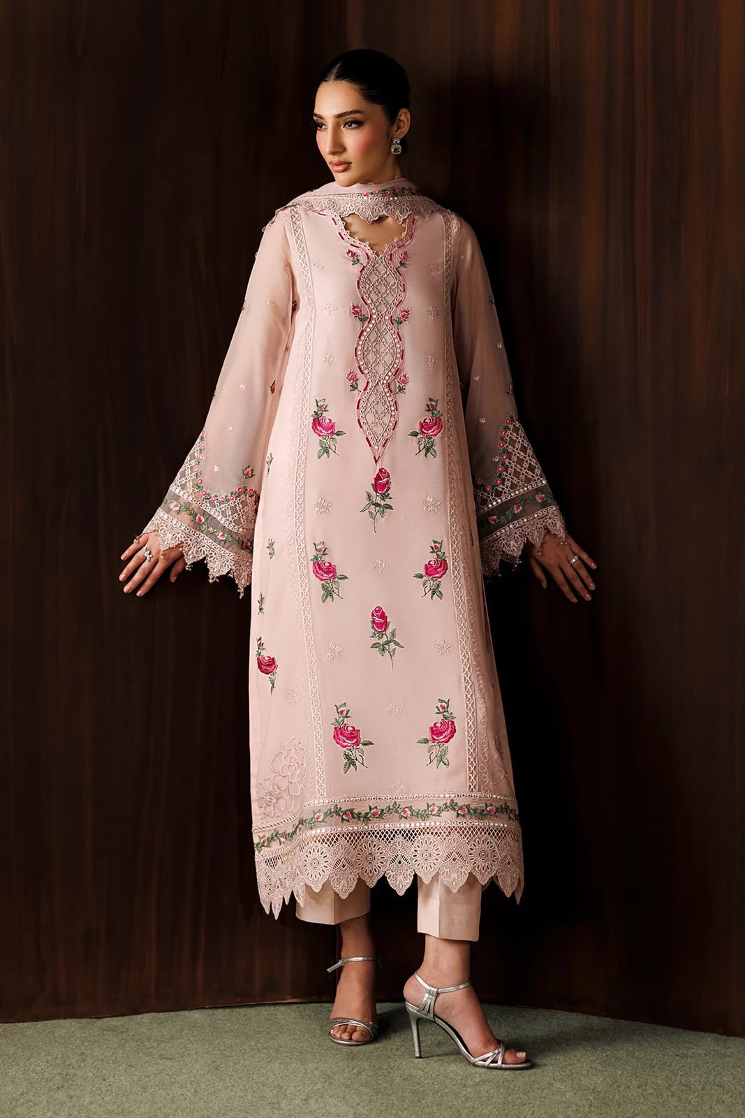 Chiffon 3 Piece Unstitched Suit for Women | Luxury Pakistani Wedding Collection