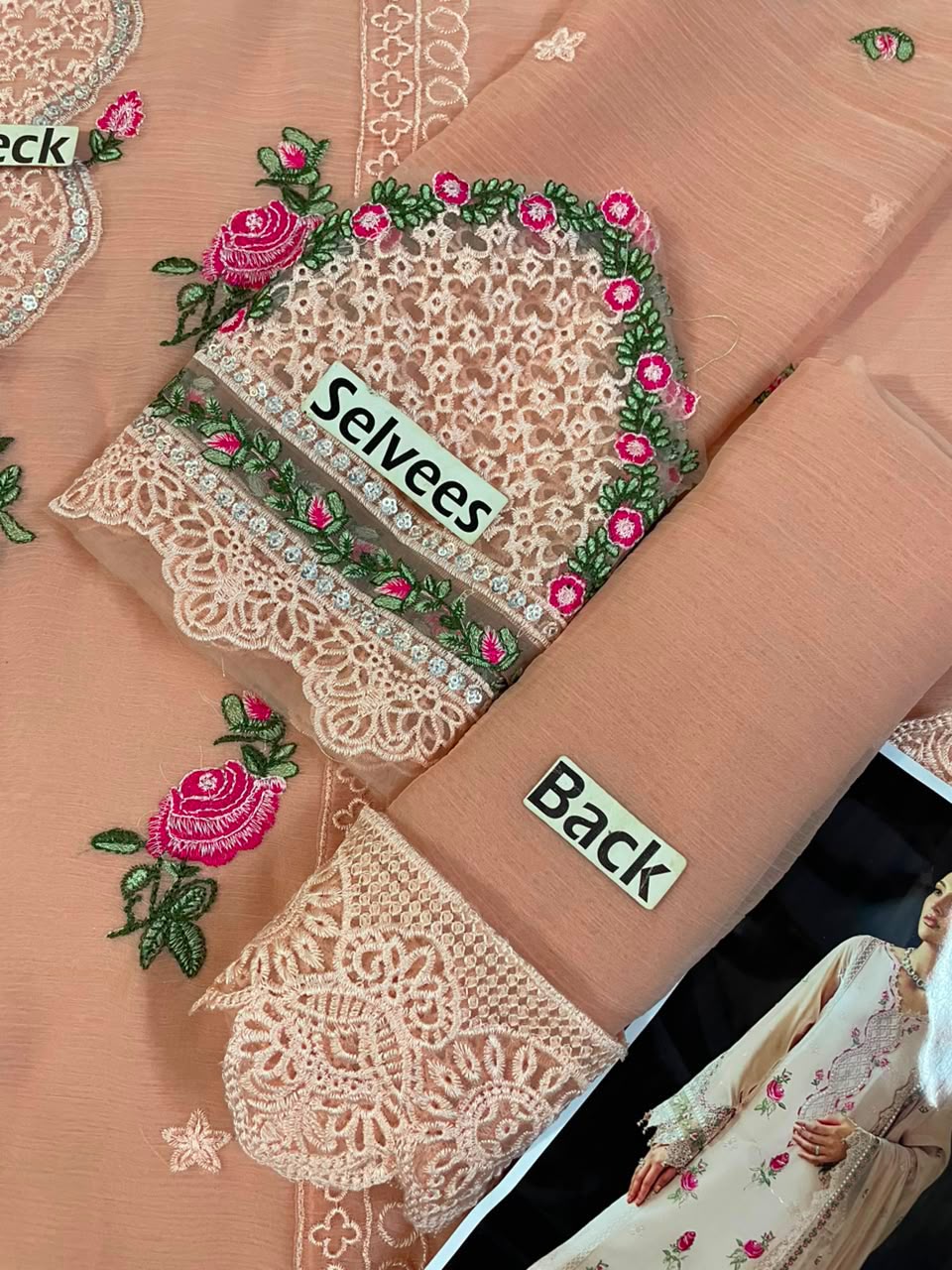 Chiffon 3 Piece Unstitched Suit for Women | Luxury Pakistani Wedding Collection