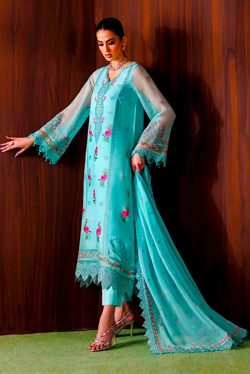 BAROQUE Premium Heavy Embroidered Chiffon 3 Piece Unstitched Suit for Women | Luxury Pakistani Wedding Collection