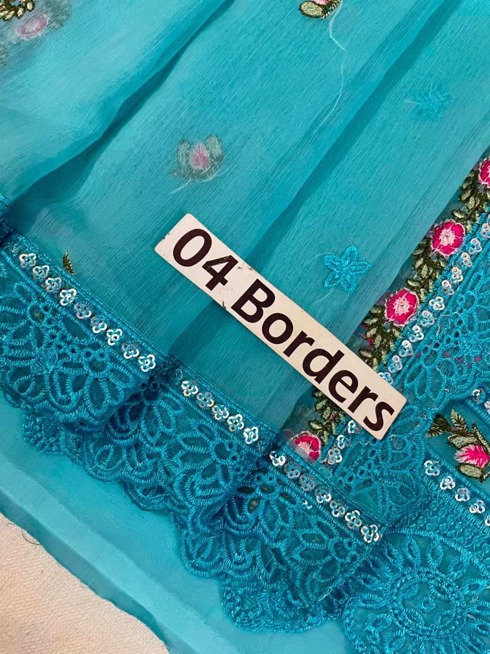BAROQUE Premium Heavy Embroidered Chiffon 3 Piece Unstitched Suit for Women | Luxury Pakistani Wedding Collection