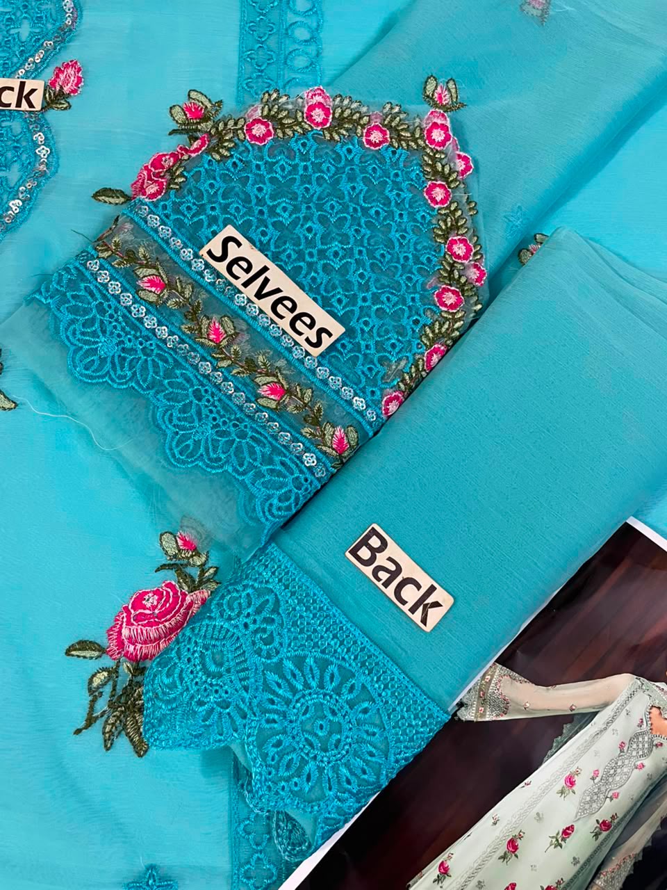 BAROQUE Premium Heavy Embroidered Chiffon 3 Piece Unstitched Suit for Women | Luxury Pakistani Wedding Collection