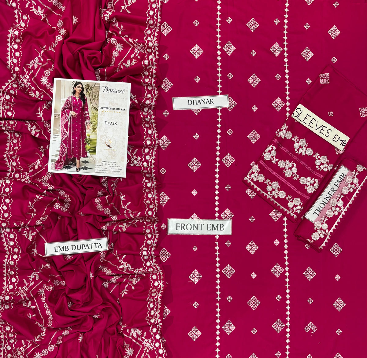 BAREEZE Winter Dhanak 3-Piece Suit