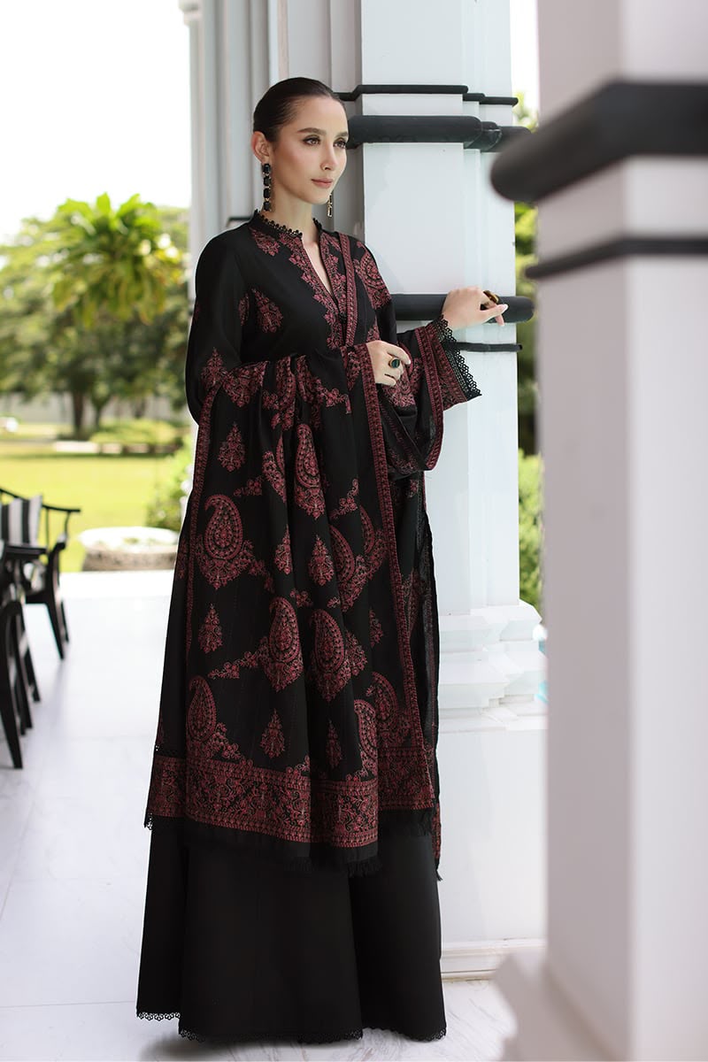 BAREEZE — Winter Dhanak 3-Piece Heavy Embroidered Suit