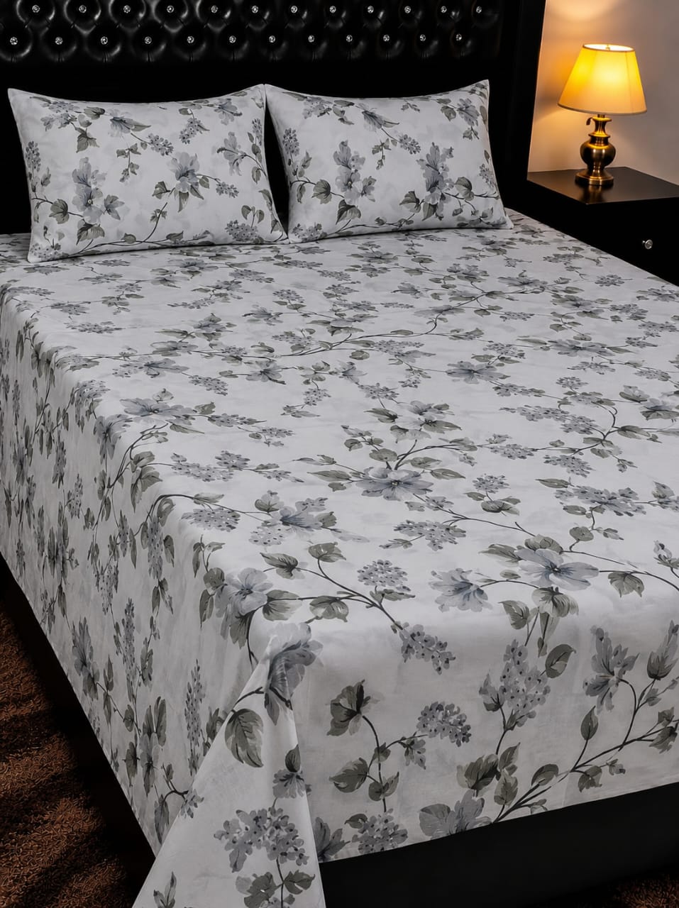 Luxury Export Quality Cotton King Size Bedsheet Set – 3 Piece