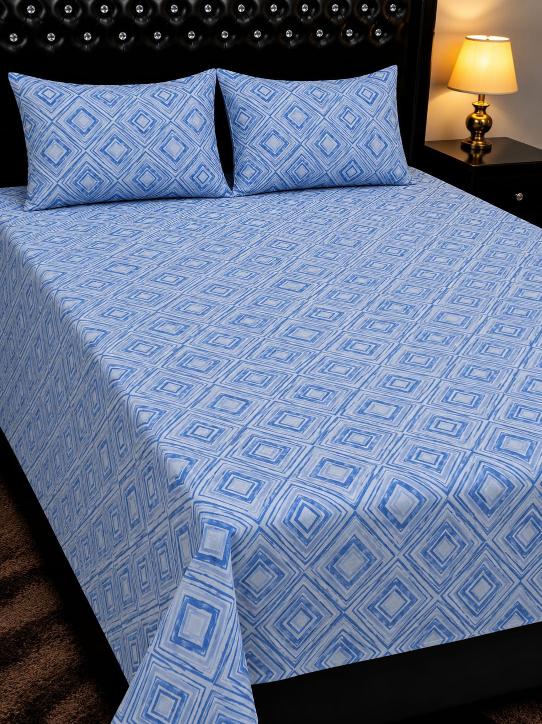 Luxury Export Quality Cotton King Size Bedsheet Set – 3 Piece