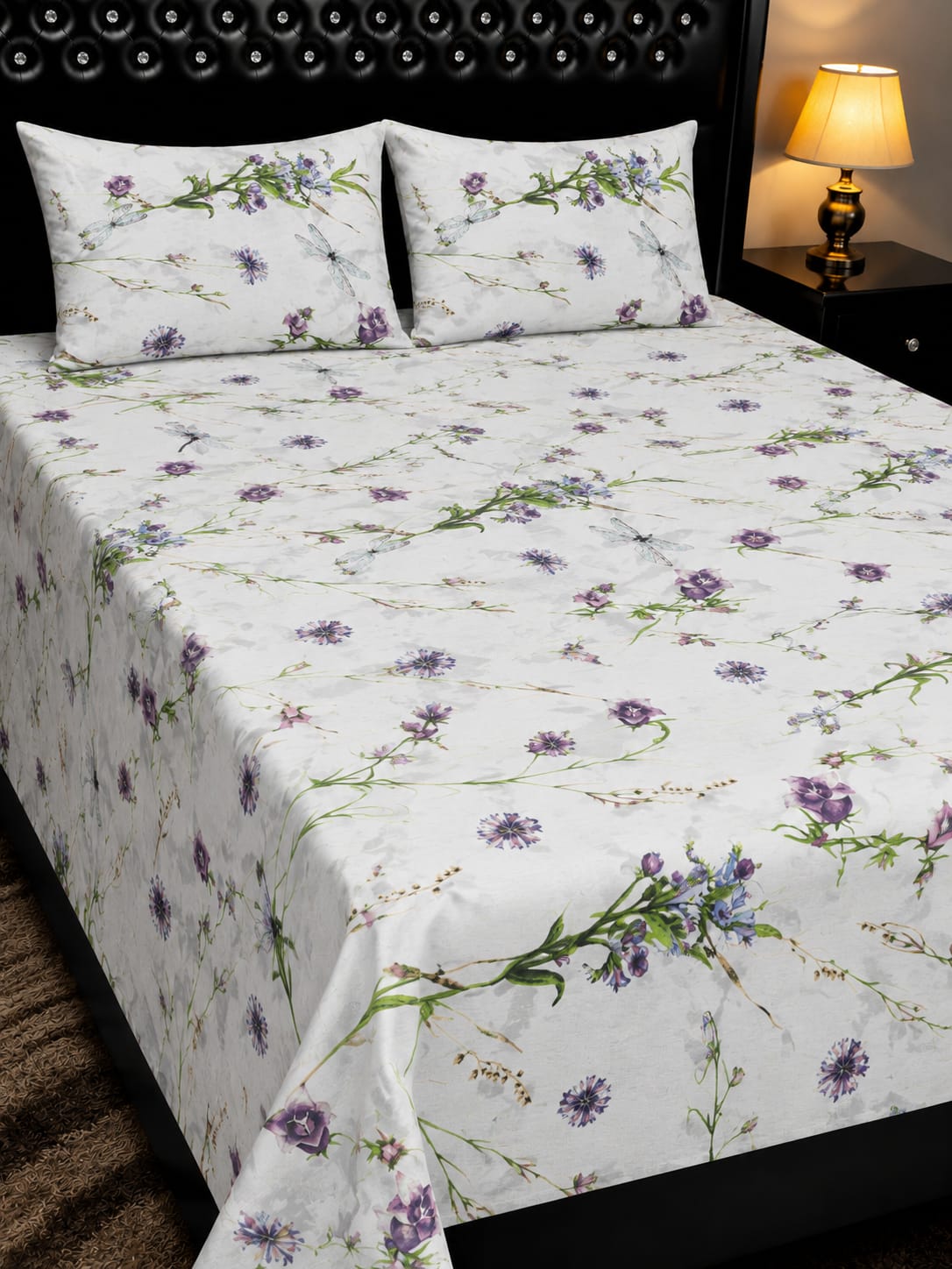 Luxury Export Quality Cotton King Size Bedsheet Set – 3 Piece