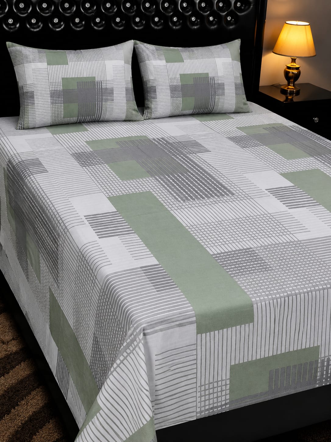 Luxury Export Quality Cotton King Size Bedsheet Set – 3 Piece