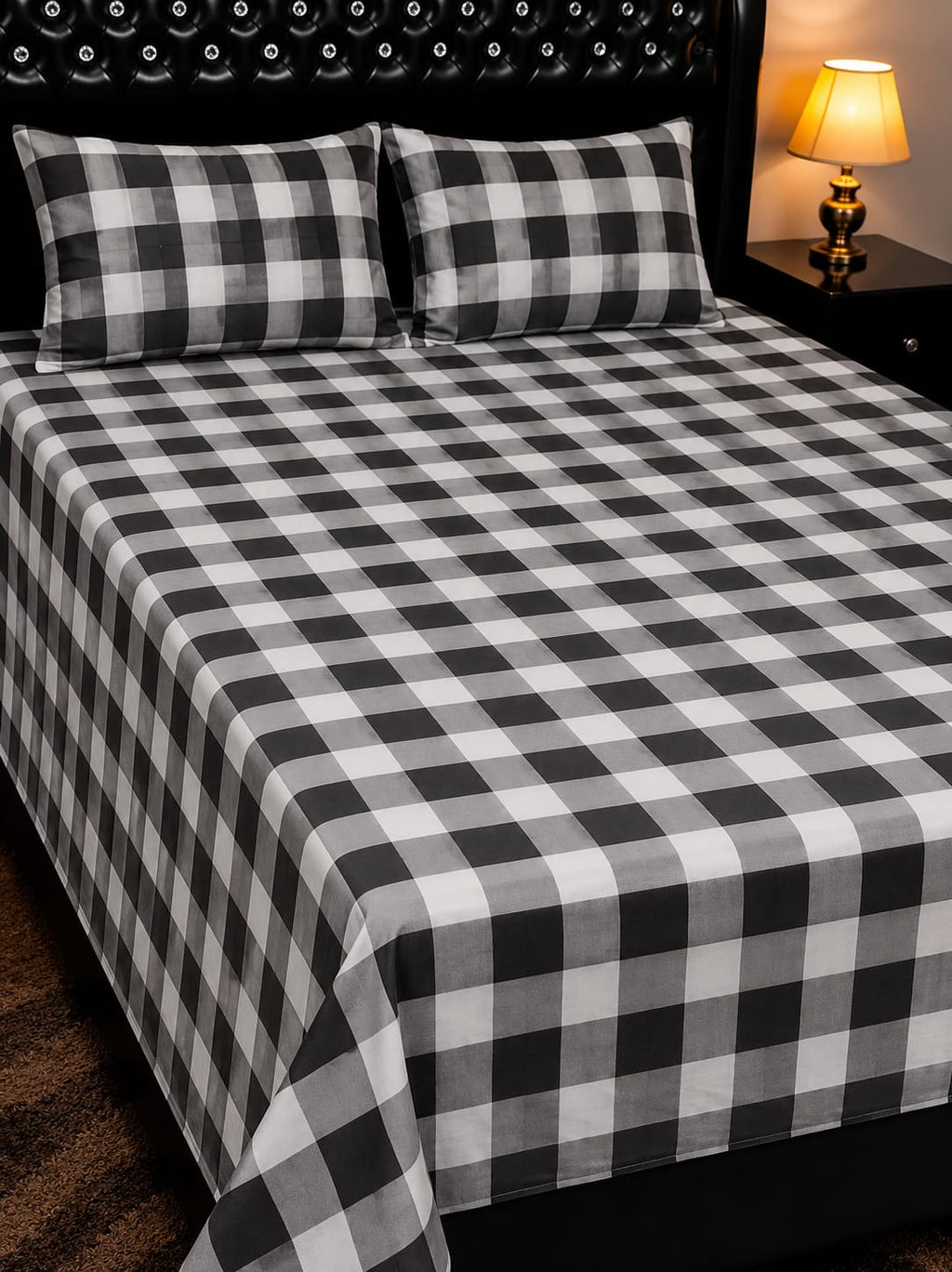 Luxury Export Quality Cotton King Size Bedsheet Set – 3 Piece