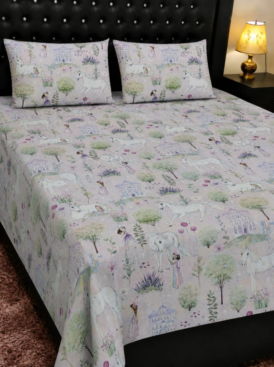 Luxury Export Quality Cotton King Size Bedsheet Set – 3 Piece