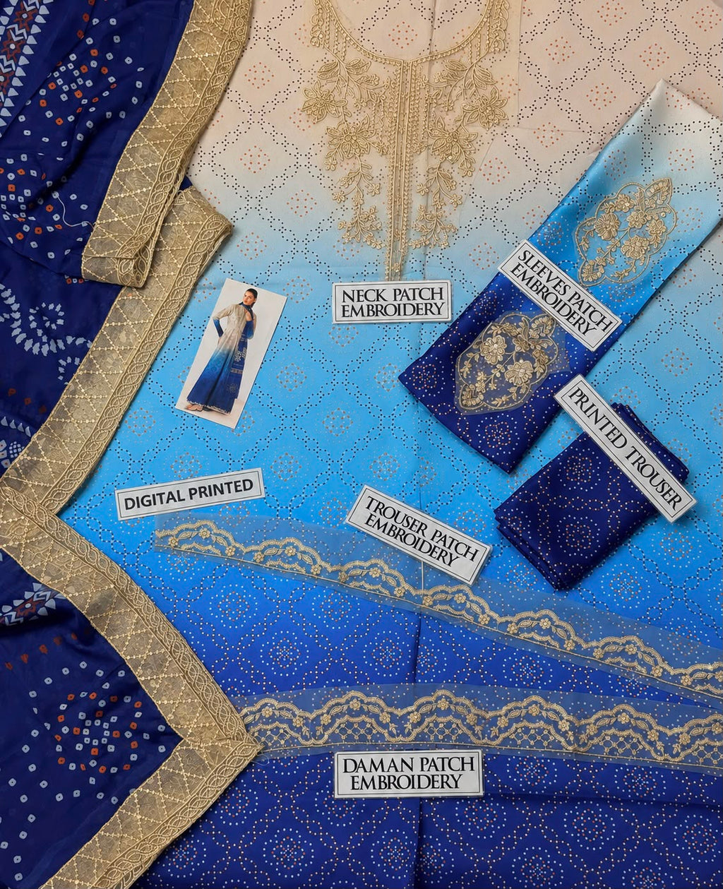 Baroque Silk Collection 2026 3 Piece Silk Suit