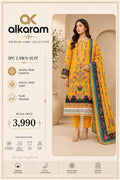 ALKARAM Lawn 2026 Vol. Original Base 3 Piece Printed Lawn Suit