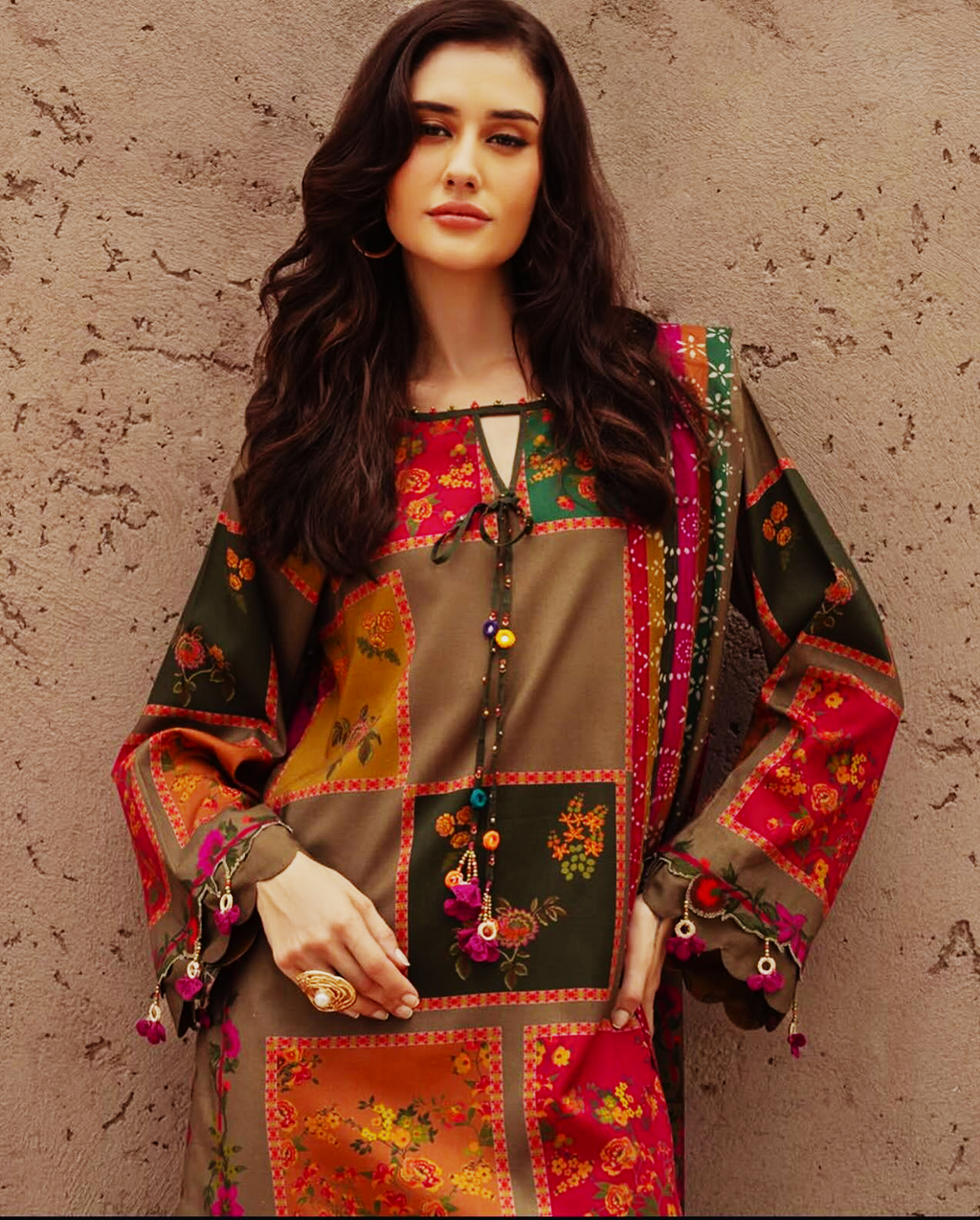 Lulusar Digital Printed Shamooz Silk 3 Piece Suit